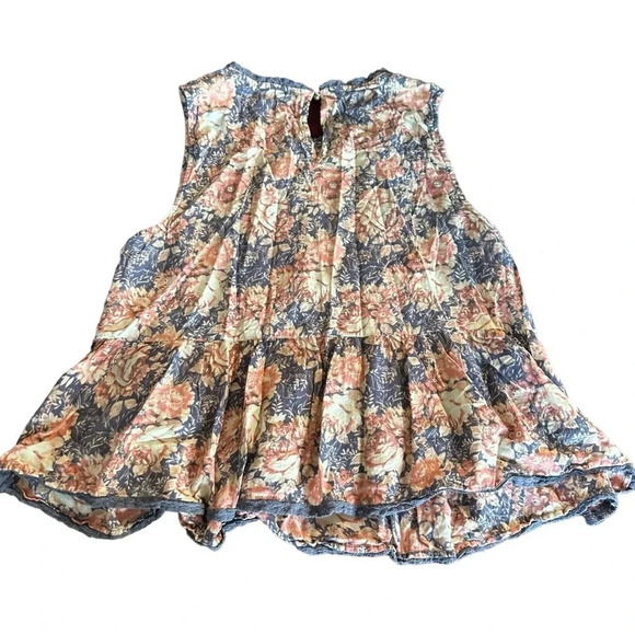 Current/Elliott women's size 2 floral short sleeve blouse - Picture 2 of 4